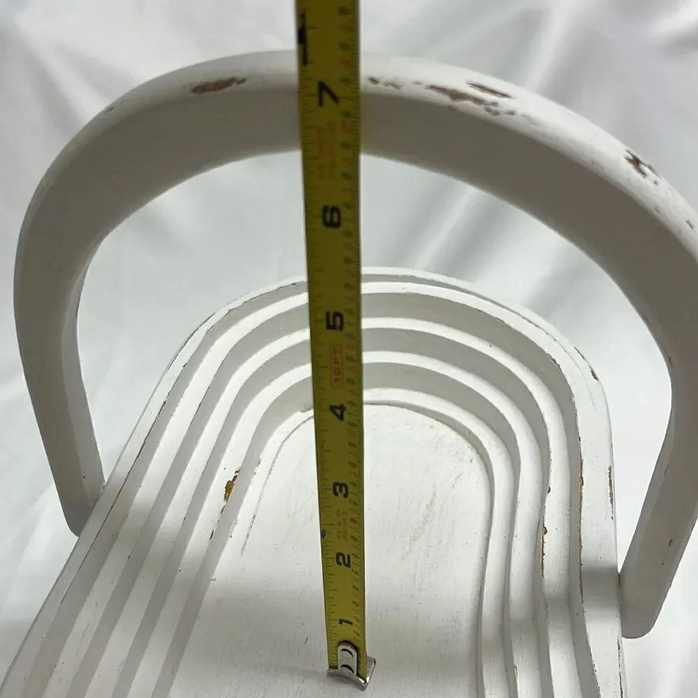 Oval Shaped Upcycled Alabaster Oak Wood  Decor Basket Bowl Organizer